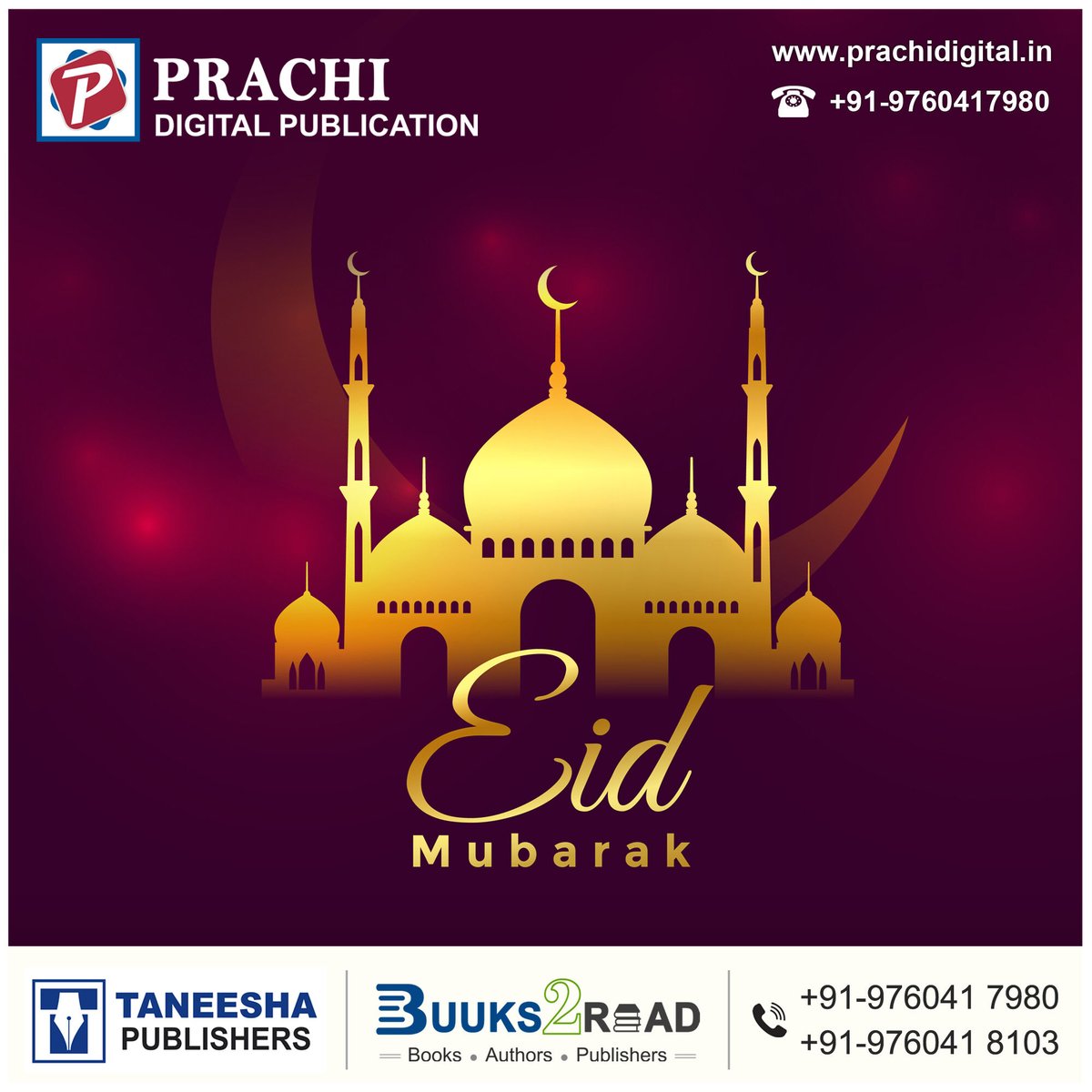 To everyone celebrating, we wish you and your family a happy and peaceful Eid.🌙☪️

#prachidigital5 #EidMubarak #selfpublishers