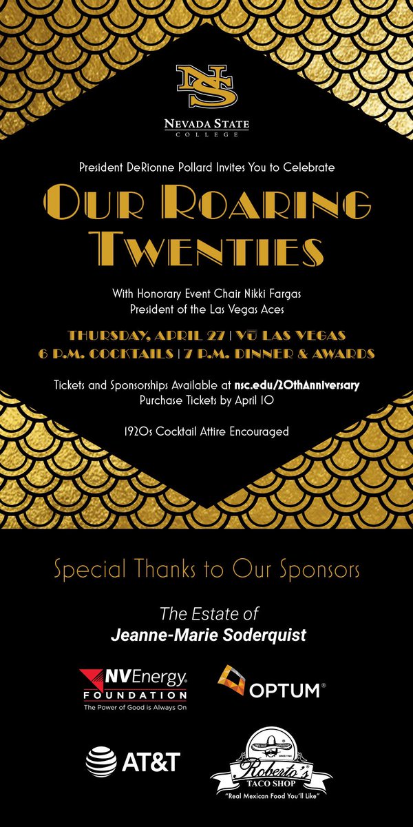 carr_8's tweet photo. You will not want to miss this @NevadaState event on Thursday! 

Get your ticket(s) today. https://t.co/ZNESjwK8mJ #NevadaState #NevadaStateAlumni https://t.co/xXmBtVprY9
