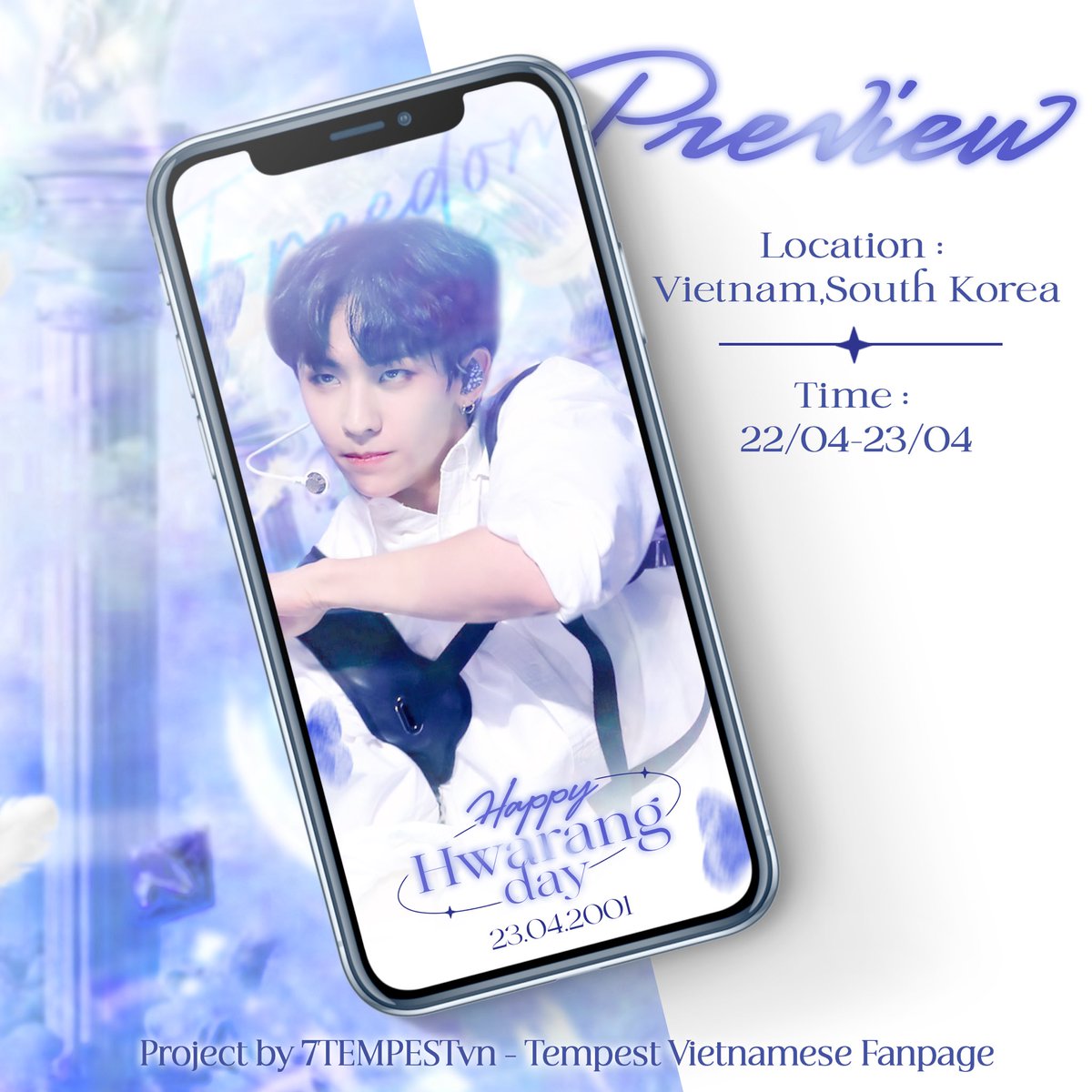 7TEMPESTvn's tweet photo. 「𝙸𝙽𝚂𝚃𝙰𝙶𝚁𝙰𝙼 𝚂𝚃𝙾𝚁𝚈 𝙰𝙳𝚂 𝙵𝙾𝚁 𝚃𝙴𝙼𝙿𝙴𝚂𝚃 𝙷𝚆𝙰𝚁𝙰𝙽𝙶 」
 𝙃𝘼𝙋𝙋𝙔 𝙃𝙒𝘼𝙍𝘼𝙉𝙂 𝘿𝘼𝙔
📷Time : 22/04- 23/04/2023 
📷Location : Vie - Kor   
Nếu mọi người thấy những chiếc ads xinh xắn này đừng quên tag 7TEMPESTvn nhé !  
#템페스�� #화랑 #HWARANG https://t.co/X4kSbSjPRH