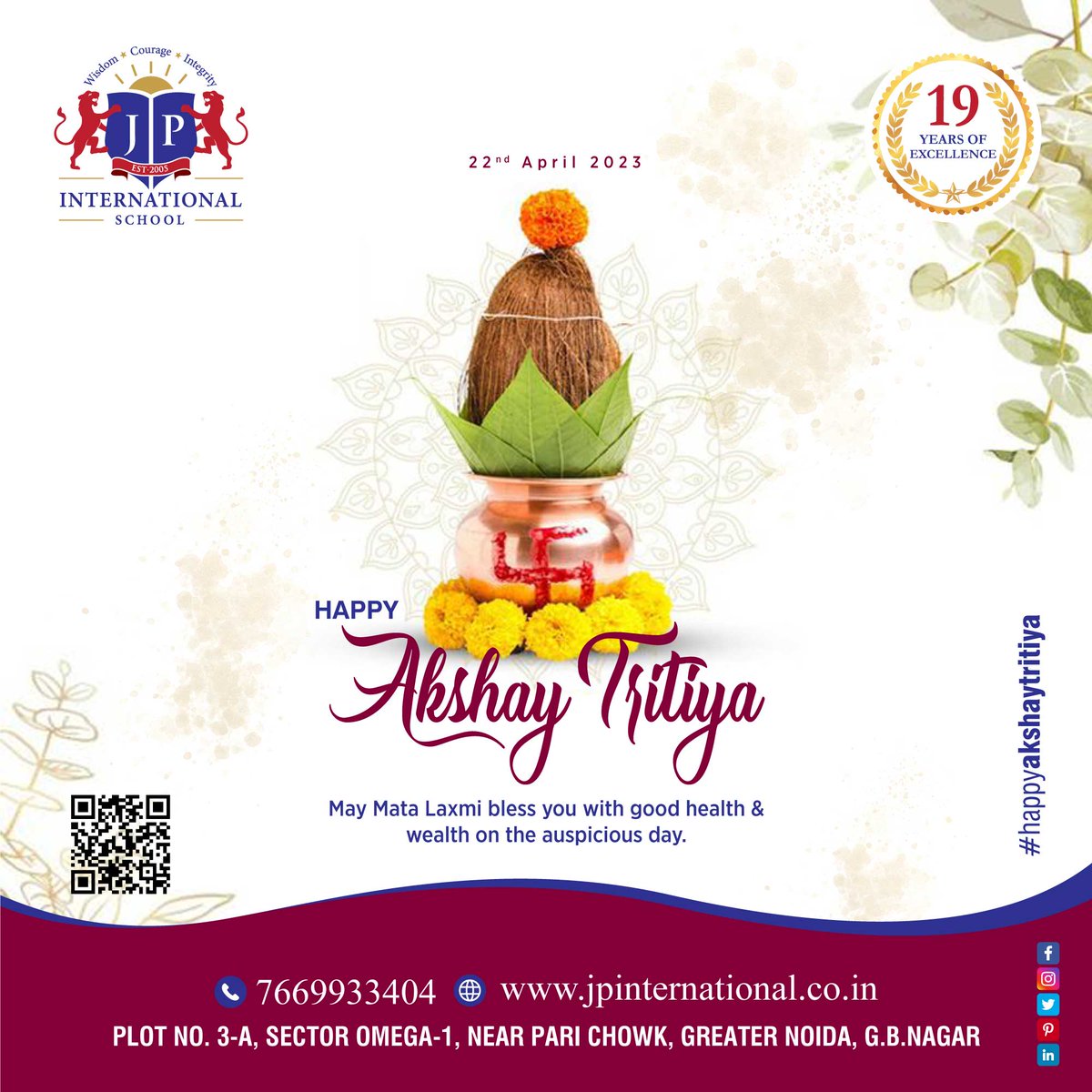 SparshIntlSchl's tweet photo. May you enjoy excellent health for all of your days and abundant prosperity. Best wishes on Akshaya Tritiya.

#अक्षय_तृतीया #AkshayaTritiya #AkshayaTritiya2023

#BestSchool #CBSESchool #bestschoolingreaternoida
#jpis #JPInternationalSchool
https://t.co/nz3qHPoDli https://t.co/Pch3DbVMdu