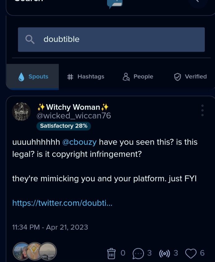 eyezwideblue's tweet image. Uh-oh! A spouter is  spouting to bouzy on #spoutible about #Doubtible!!!
 Try saying that fast 3 times! 🤣🤣🤣