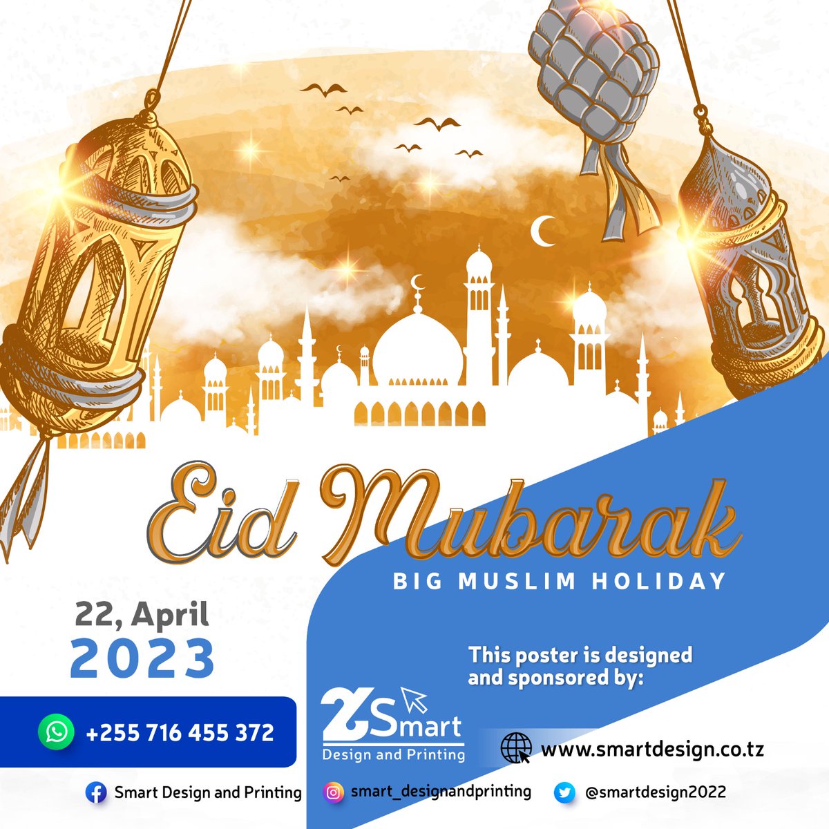 Smartdesign2022's tweet photo. @elonmusk 26 Smart Design and Printing Wishing you and your loved ones a joyous Eid filled with blessings, peace, and happiness.... ❤️ https://t.co/9FzEyMSWyL