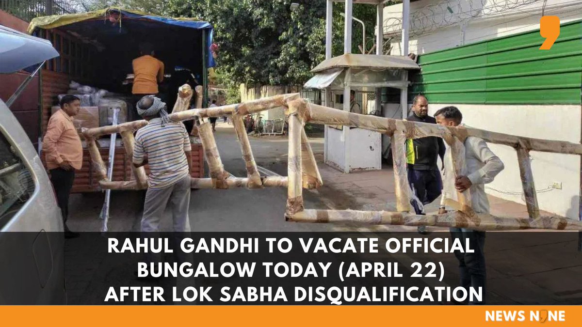 News9Tweets's tweet image. The @INCIndia leader on Friday evening moved out all his belongings from the official #residence at 12, Tughlaq Lane.

Read more at: news9live.com/india/rahul-ga…

@RahulGandhi 
#Congress #RahulGandhiDisqualified #RahulGandhi #rahul_gandhi #loksabha #ModiSurname