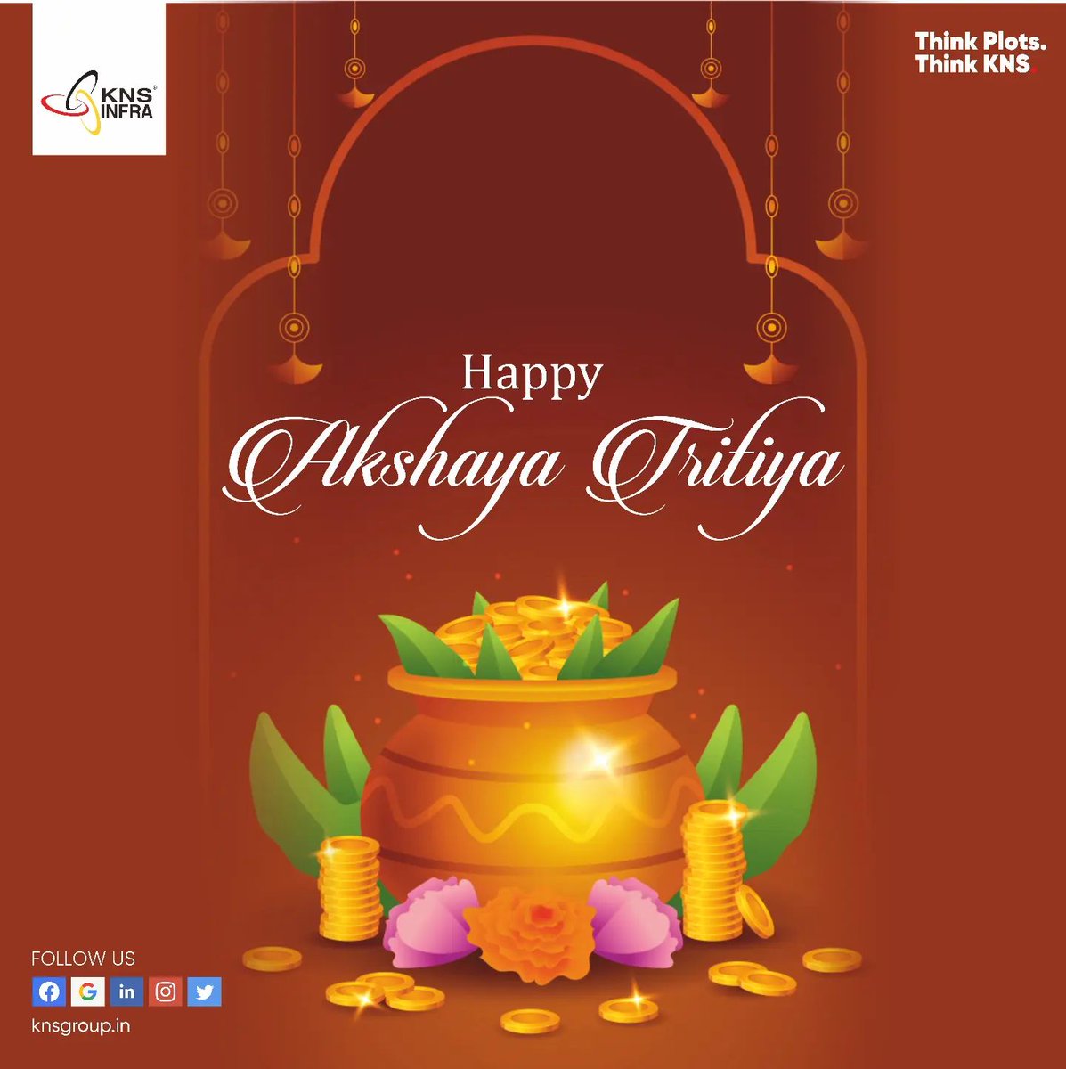 May the auspicious occasion of Akshaya Tritiya bring prosperity, happiness and success in your life. Happy Akshaya Tritiya! 
.
#kns #knsinfra #festival 
knsgroup.in