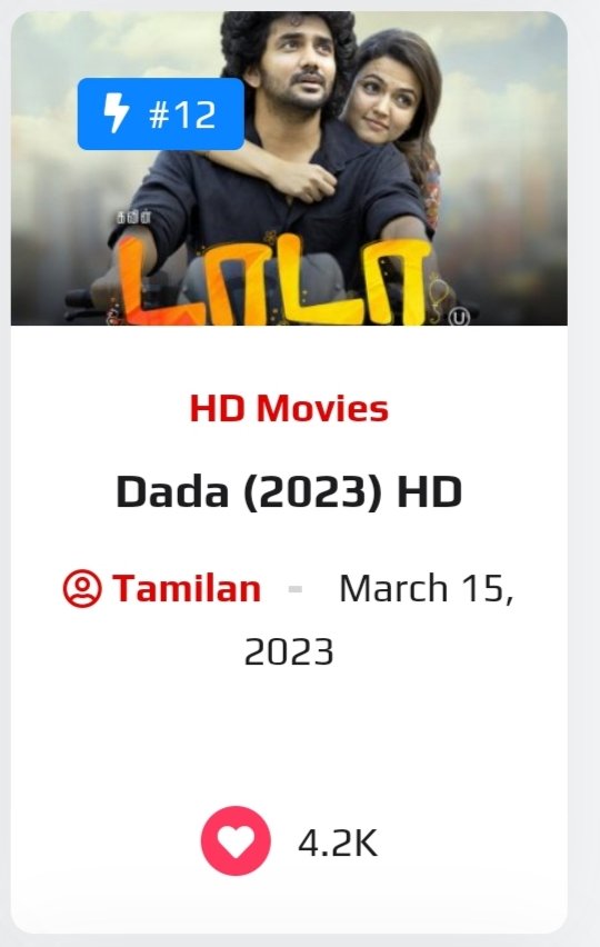 CineWorldNew's tweet photo. #Dada #Kavin #Aparanadas - Tamilgun Viewers rated 4.2K hearts Majority of viewers from Srilanka ,UK & France !!! https://t.co/D2Tz4bPExR