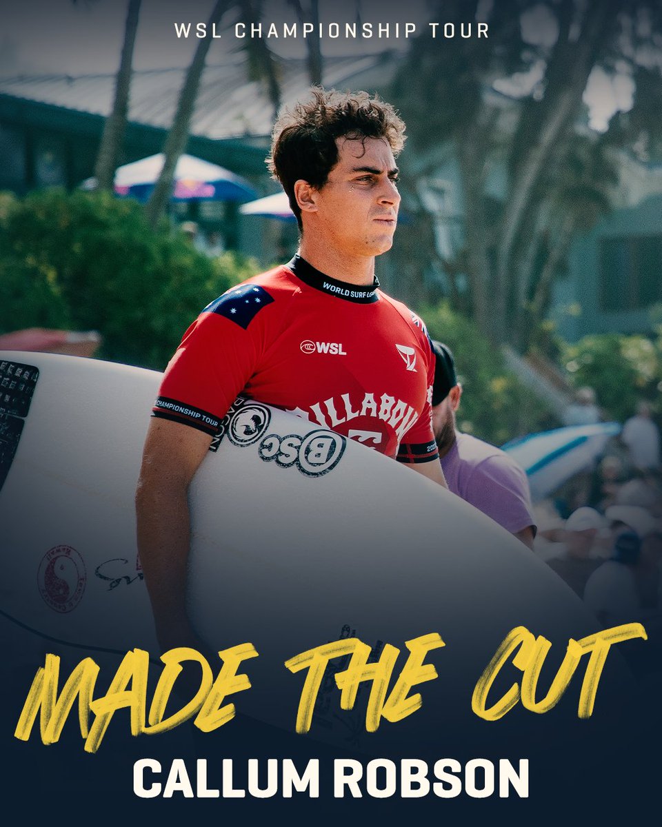 wsl's tweet photo. With his heat win in the Round of 32 at the @WestAustralia #MargaretRiverPro, #CallumRobson has officially made the mid-season cut! https://t.co/FUhpawzwq7