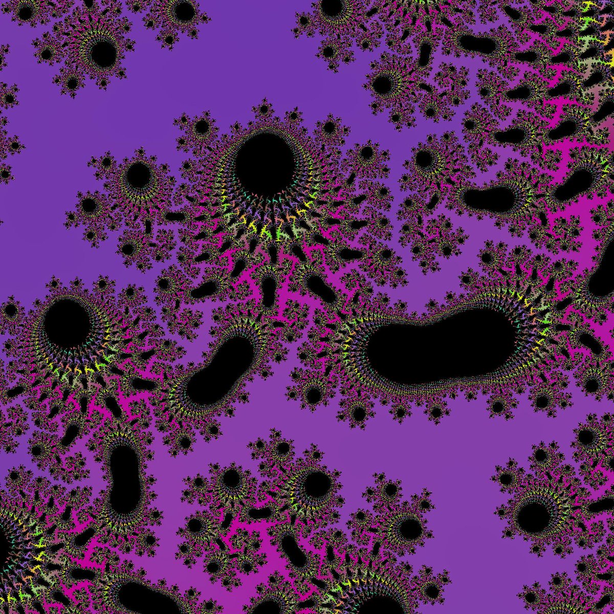 randommandelbot's tweet image. -0.574670928223226 + -0.4504713463246176i at zoom 5.3610283848e+09.