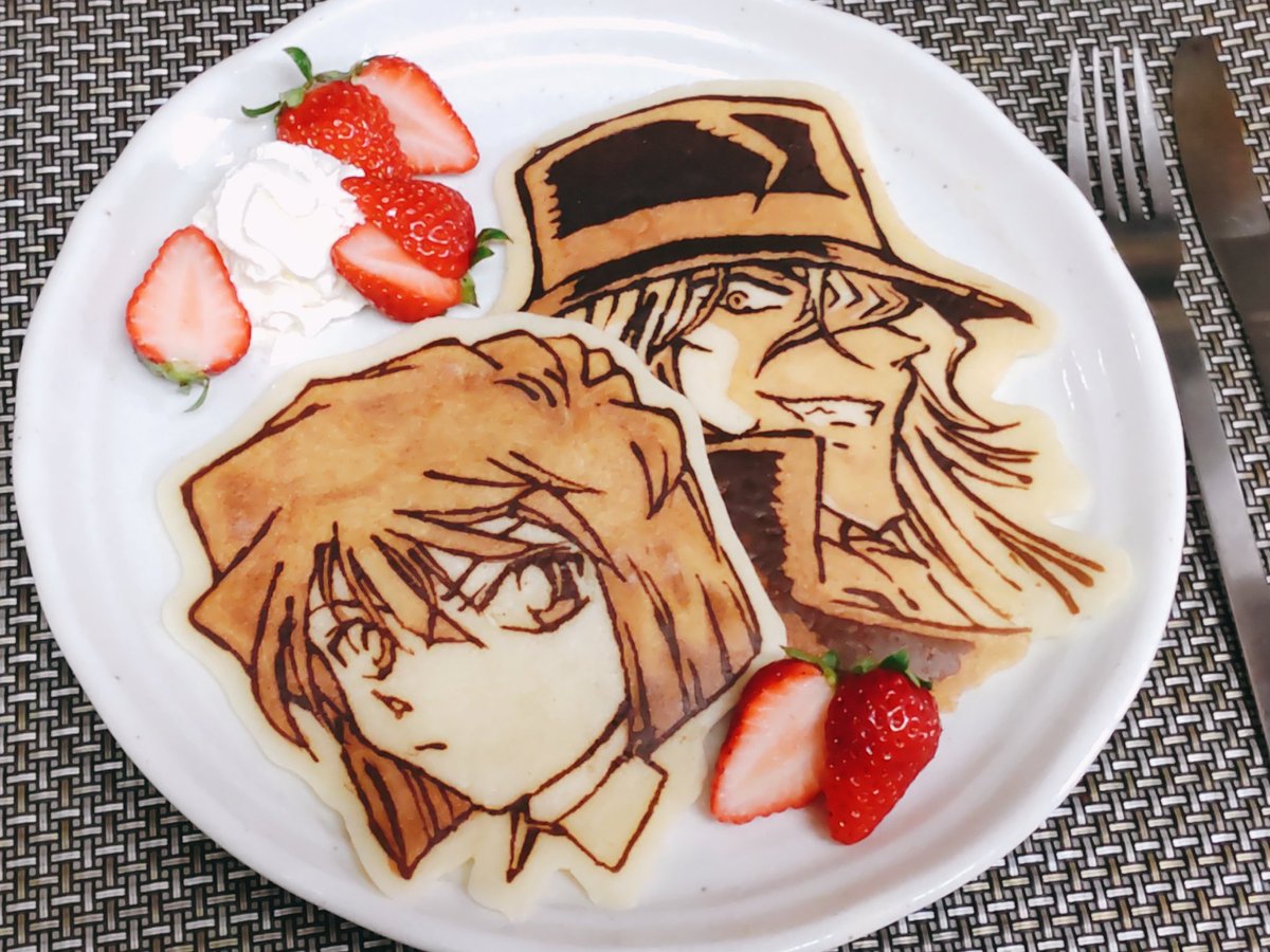 shirotch_38's tweet image. ツーショ！

#パンケーキアート 
#pancakeart
 #名探偵コナン黒鉄の魚影 
 #灰原哀
 #ジン