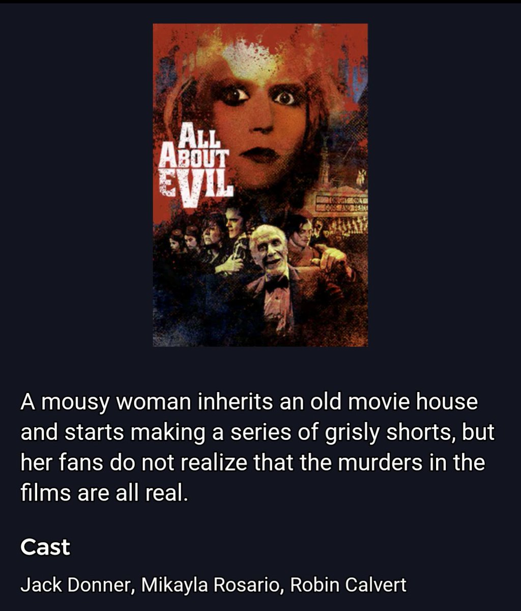 TMade99x's tweet photo. #AllAboutEvil #Shudder #TheLastDriveIn https://t.co/CTtrqaohWK