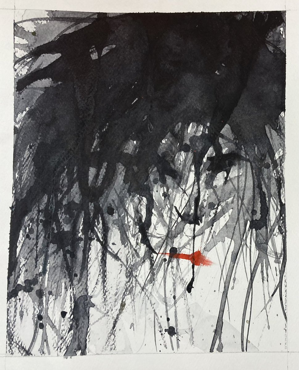 MapacheRex's tweet photo. Retrato abstracto de Robert Smith. Acuarela, 8x10” https://t.co/LTn9AVmDpf