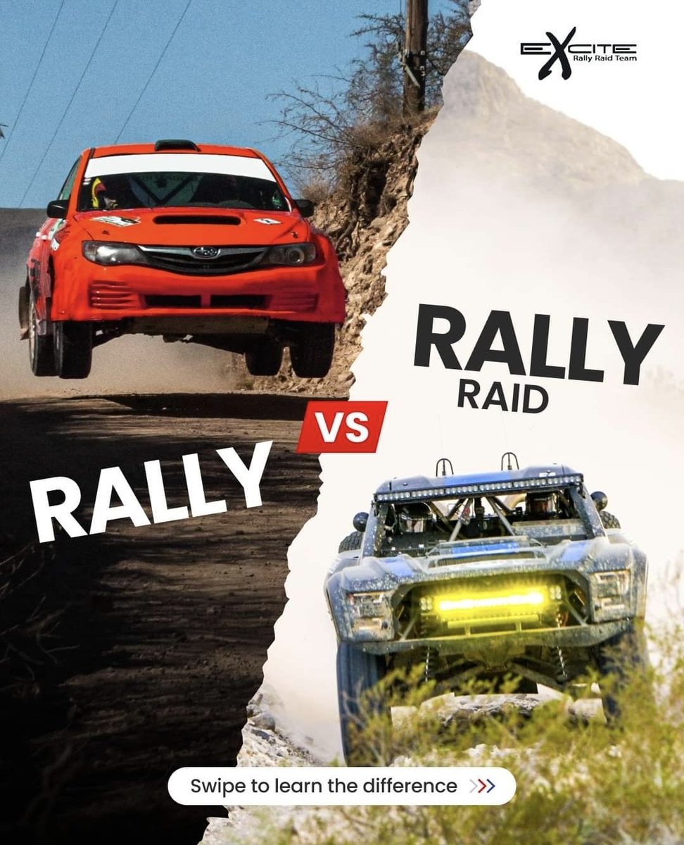 ExciteDakarGB's tweet photo. Have you ever wondered what the difference is between Rally and Rally Raid? 🏁
Swipe to find out! 👉
#rallyraid #rally #offroading #allfemalecrew #dakrrally #womeninmotorsport #motorsport #rallycar
@DuckhamsOil @Maxxis_Tyres @ebcbrakesuk #lofclutches https://t.co/MCTJ5z5gEL