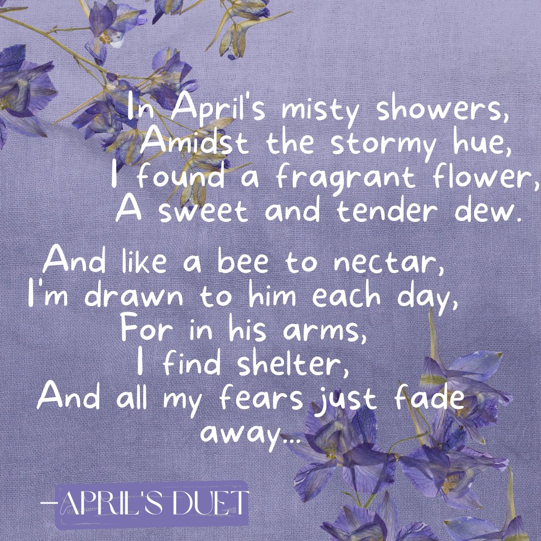 April's duet, a sweet melody of love and lavender 🌸💕

#Poetry #PoemLovers #PoemsDaily #PoeticExpression #PoetryCommunity #ArtOfWords #VerseVibes #EmotionalEloquence #CreativeWriting #PoetryCorner #WordSmithing #LiteraryLovers #RhymeAndRhythm #ExpressiveVerse #HeartfeltLines