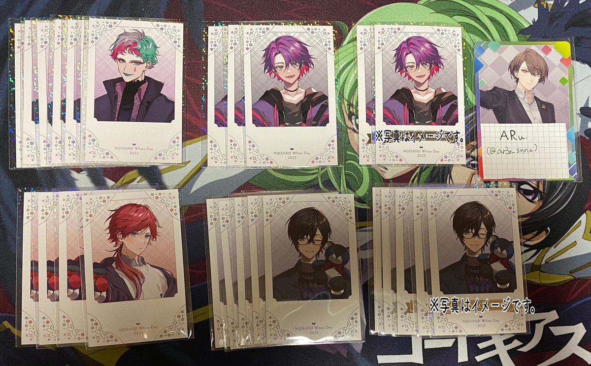 ar3o_snnc's tweet photo. 【交換】にじさんじ ホワイトデー2023
チェキ風カード

譲：🤡(N×7)
       🗝💸(N×4)
       ♦️☕️(N×3/R×2)
       📄(N×5/R×5)

求：🎤(同種)＞🏢(異種)＞🎤(異種)

郵送優先
ツイフィール必読
R1：N2です
検索からお気軽にお声掛けください。 https://t.co/qdtHy6Du8Z