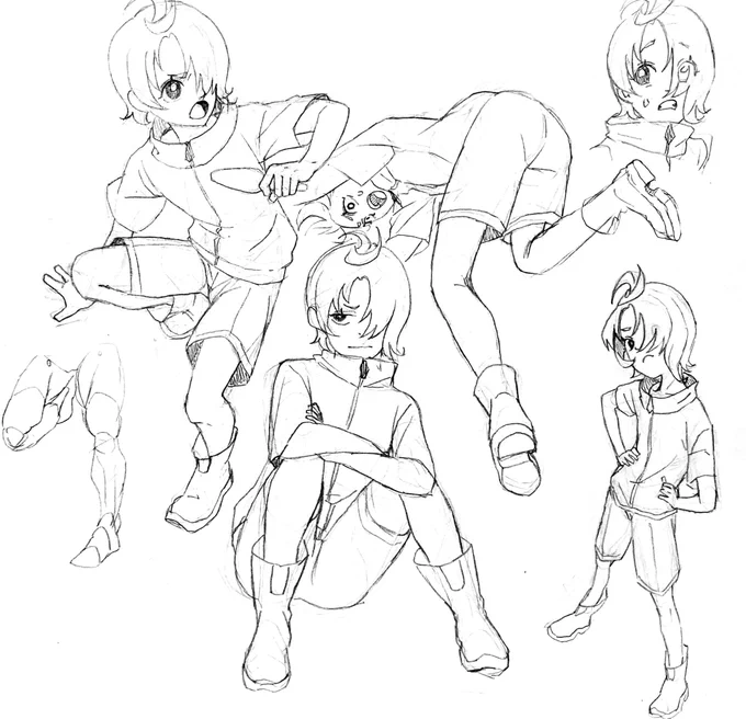 ツバサくんと足の描き方練習 