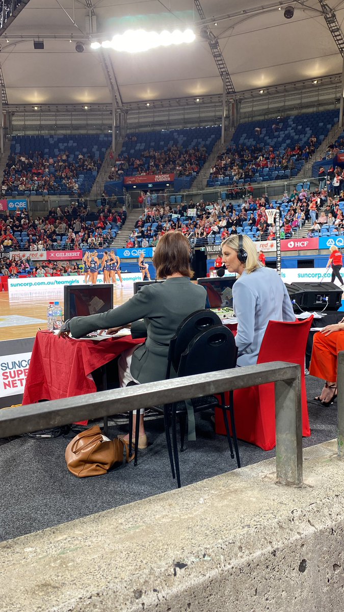 tudorgrrrl's tweet image. Commentators set up in case you were curious (I was) #swivvix