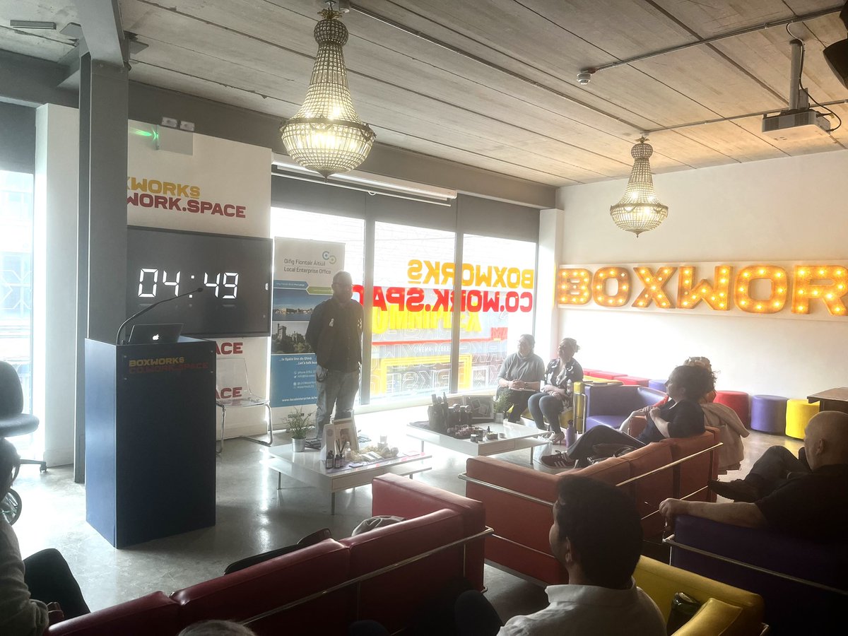 mediahelm's tweet photo. Dragons Den pitches taking place this morning @BoxWorksCoWork. Amazing to hear all the  wonderful business ideas &amp; to see #entrepreneurship is alive a well here in #Waterford https://t.co/47QIHPVini