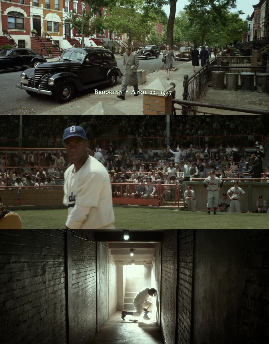 Apr 22nd 1947 - During a game between the Dodgers and the Philadelphia Phillies, Phillies players and manager Ben Chapman continuously shouted insults at Jackie Robinson. Depicted in #42Movie