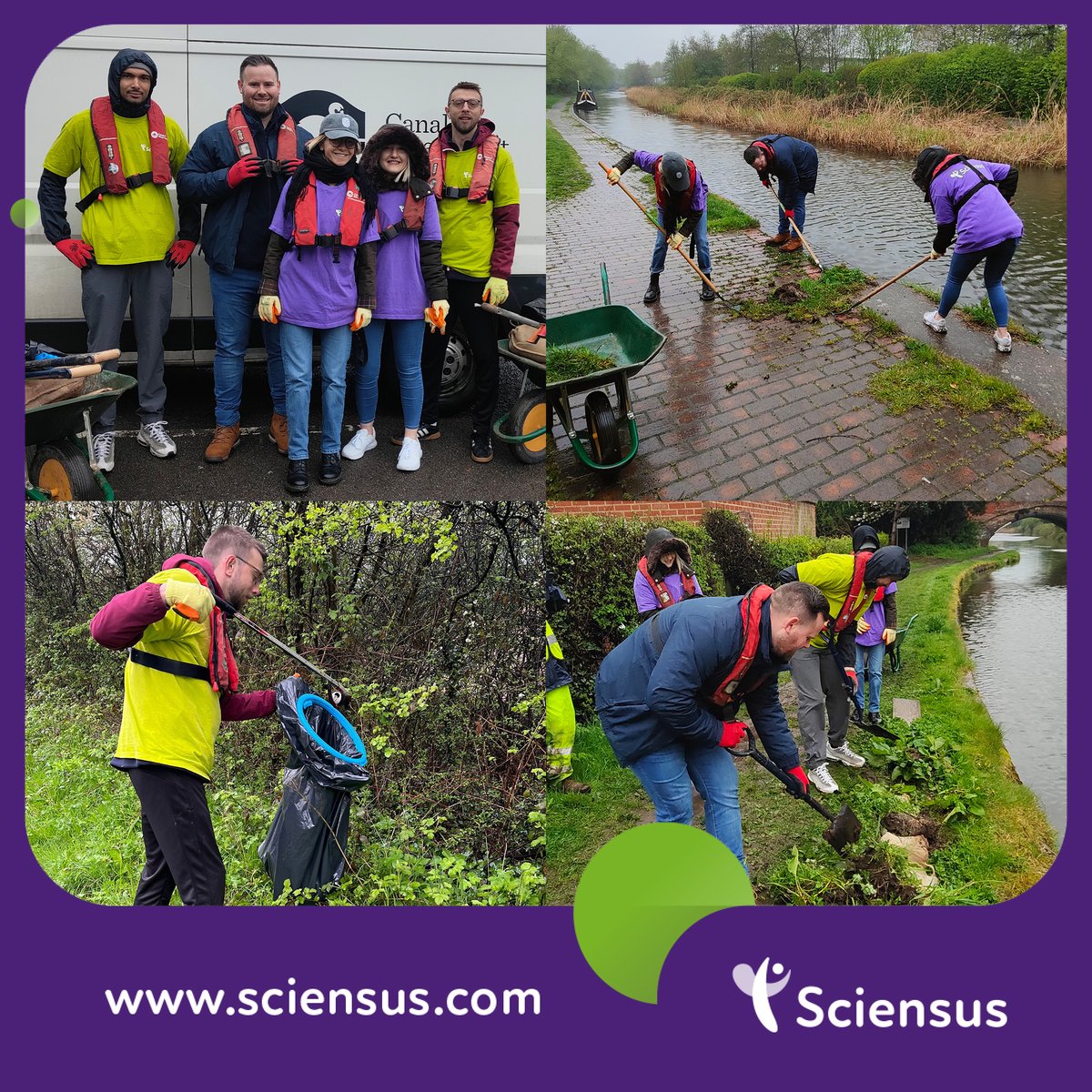 To recognise #EarthDay, some of our colleagues held a clean up day in Burton upon Trent. Sciensus volunteers did some litter picking, pothole filling, weeding and general tidying. All litter collected has been disposed of responsibly, helping the local environment and wildlife.