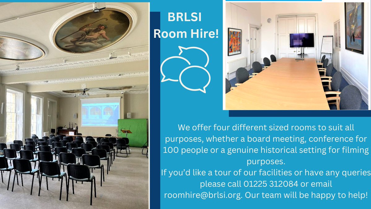 BRLSI's tweet image. Did you know you can hire rooms at BRLSI? We have four conference spaces available. Click on the link for further info or for a guided tour around our amazing building!
brlsi.org/book-a-room/
 #roomhire #bath #functionroom #hireaspace #georgianbuilding #conferenceroom #brlsi