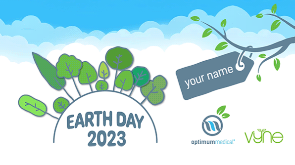 OptimumMedical's tweet photo. Happy #EarthDay2023! 

For Earth Day 2023 we will be planting a tree for every one of our employees, and we're thrilled to be extending this effort to our customers too!

Starting today, for every order you place with Vyne Shop, we'll plant a tree in your name. 

#vyne #planet https://t.co/n7yg8tG9RB