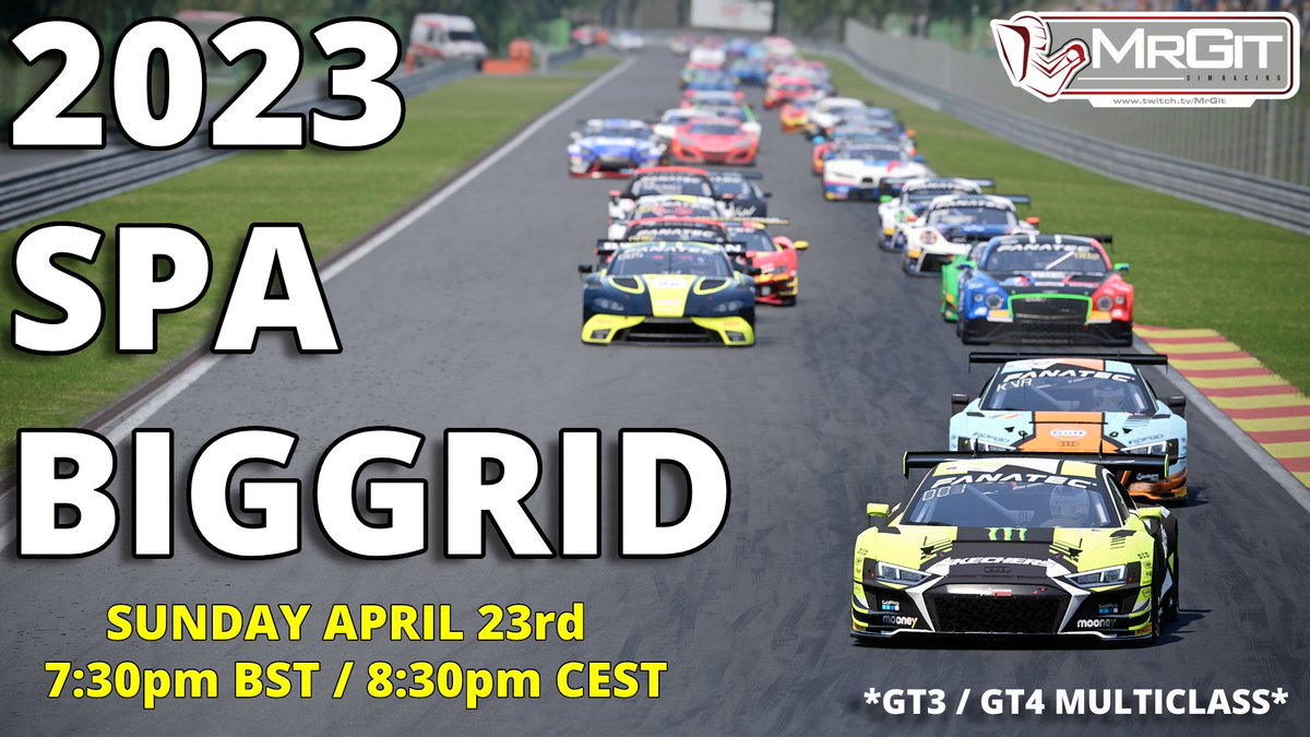 _mrgit's tweet photo. To make sure tomorrow's race is filled with drivers, the server pw like the old days is...

SERVER PW = biggrid

Everyones welcome &amp; you can still signup below but you'll need SA80/3 TMs to be good to join. #beACC

Retweets guarantee an extra 50 bhp.😄

https://t.co/Oxoj4R5cLD https://t.co/SYpAPBdHoO