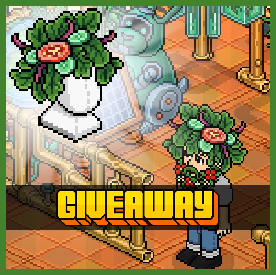 Habbo (@habbo) on Twitter photo ๐ฅ ๐ฆ๐๐๐๐ ๐๐๐ฉ๐๐๐ช๐๐ฌ ๐๐ข๐
we're giving away 30x ๐ฆ๐ฎ๐น๐ฎ๐ฑ ๐๐ฒ๐ฎ๐ฑ๐ to 30 lucky Habbos ๐
rules below ๐
1๏ธโฃ reply to this question below: what's your favourite vegetable?
2๏ธโฃ like, RT, tag 3 friends
3๏ธโฃ follow us
you can't buy these in-game btw ๐ฅต ๐ฅ ๐ฆ๐๐๐๐ ๐๐๐ฉ๐๐๐ช๐๐ฌ ๐๐ข๐
we're giving away 30x ๐ฆ๐ฎ๐น๐ฎ๐ฑ ๐๐ฒ๐ฎ๐ฑ๐ to 30 lucky Habbos ๐
rules below ๐
1๏ธโฃ reply to this question below: what's your favourite vegetable?
2๏ธโฃ like, RT, tag 3 friends
3๏ธโฃ follow us
you can't buy these in-game btw ๐ฅต