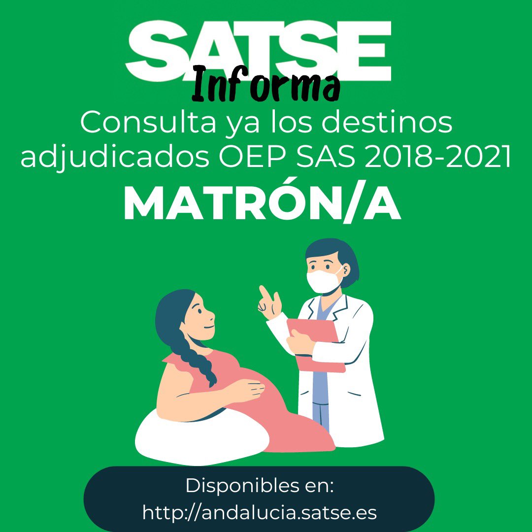 🤰🏼#SATSE adelanta los destinos adjudicados a los aspirantes que han superado OEP SAS 2018-2021 de #Matrón/a TL y PI

🔜 La fecha de toma de posesión será tras la publicación oficial en BOJA, pendiente aún

🔗 Consulta las listas y toda la información aquí andalucia.satse.es/comunicacion/n…