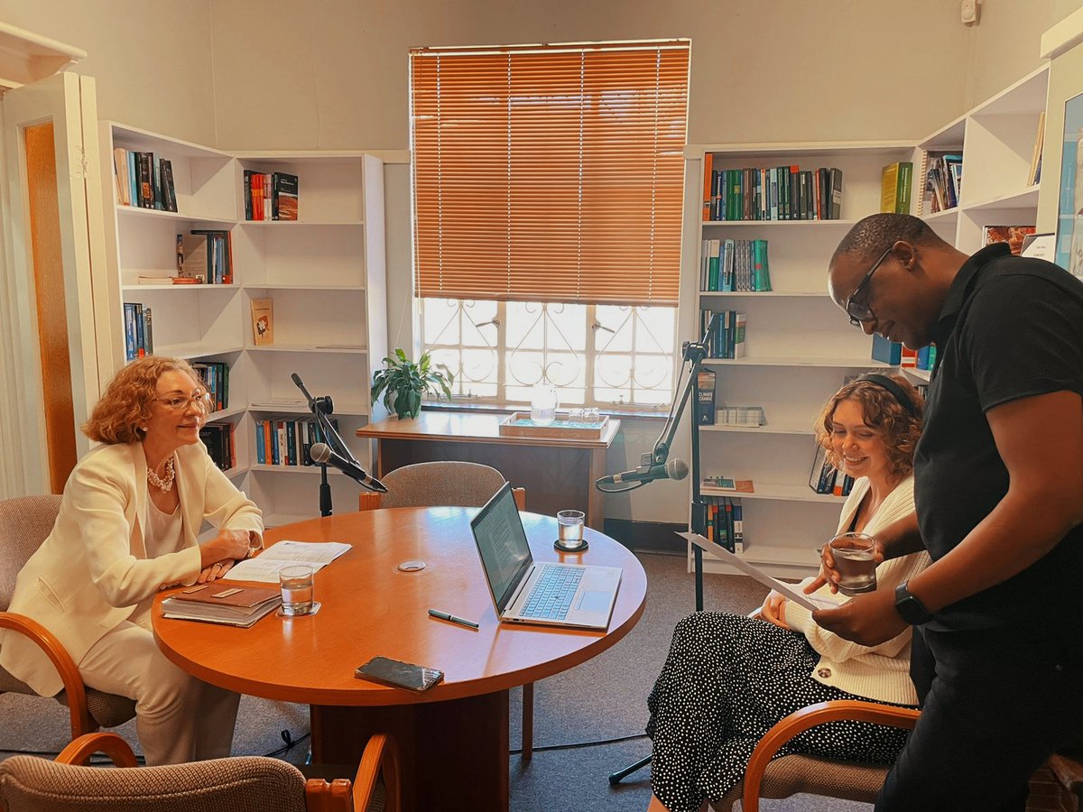 Saunders_HSA16's tweet photo. This week, Dr Rantlo and I finished the recording sessions for CLESTalk, SARChI CLES's podcast on law for sustainable cities. I’m incredibly excited about this year’s series. Our first episode for 2023 will be released in early May!

#podcast  #environmentallaw #localgovernment https://t.co/4bWh8qB532