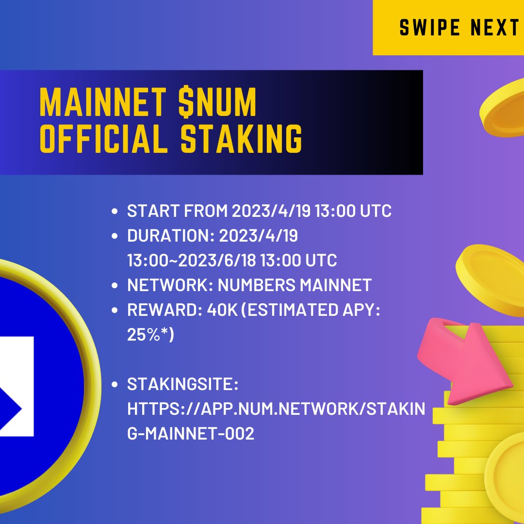 em_creatives's tweet photo. 4/
Last category in the event on the Provenance Network: Numbers Mainnet Campaign is Mainnet $NUM Official Staking.
Here you need to join and stake $NUM in Numbers Mainnet.
Staking site: https://t.co/ISdXoZosAW
#NFT #web3 #captureap #NUM #StakingRewards https://t.co/BBfaIRZ4YL
