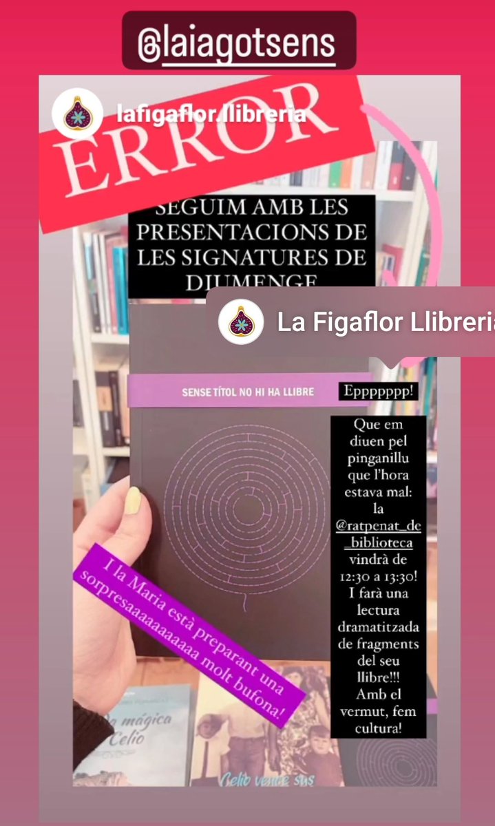 Demà la <a href="/laiagotsens/">Laia Gotsens</a> farà una lectura dramatizada d'algun fragment de la novel·la a @lafigaflor d'Abrera. No hi podeu faltar!