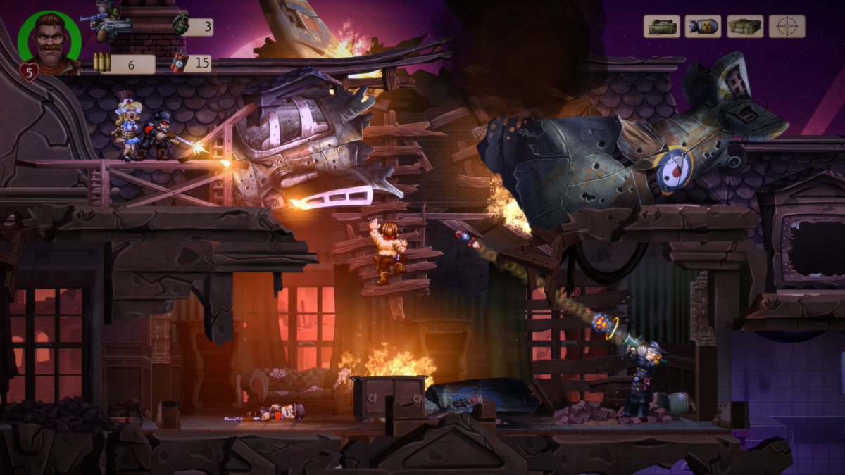MansionGames's tweet photo. Joe has infiltrated the enemy’s heardquarters for #screenshotsaturday, and he has to find proof of their war crimes before they blow up the building!🔥Will you join and help him succeed in #OperationHighjump? 🪂  

#indiedev #indiegame #pixelart @pstalents @gamebcn @SpielFabrique https://t.co/rDpeEb8C7E