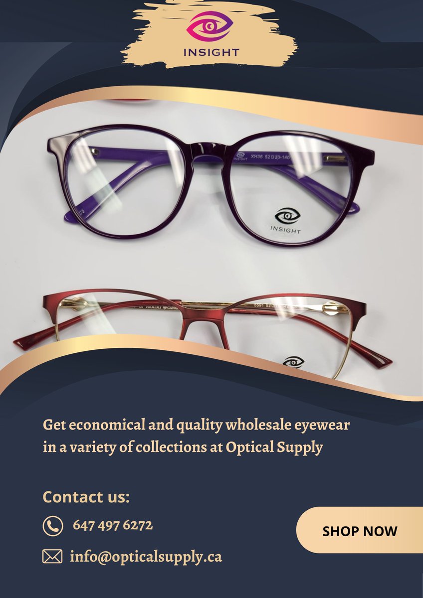 OpticalSupply1's tweet photo. Get sharp and fancy looks of frames at Optical Supply

For More Information:-
Contact Us:- 647-497-6272
Visit Our Website:- https://t.co/HMEBXYJXus

#eyeweartrends #eyeweardesign #eyewear #opticalframes #shades #glassesbranded #glassesfashion #eyes #opticians #glasses https://t.co/7jgm6ynbTL