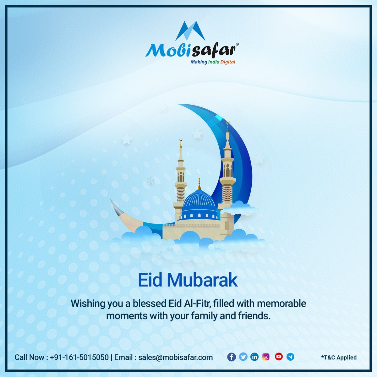 mobisafar's tweet photo. Mobisafar Wishing you a peaceful and joyful Eid al-Fitr celebration filled with love and blessings. Eid Mubarak.
#eidmubarak #AEPS #mobisafar #aepsservice #moneytransfer #Banking https://t.co/3bCUcgP4el