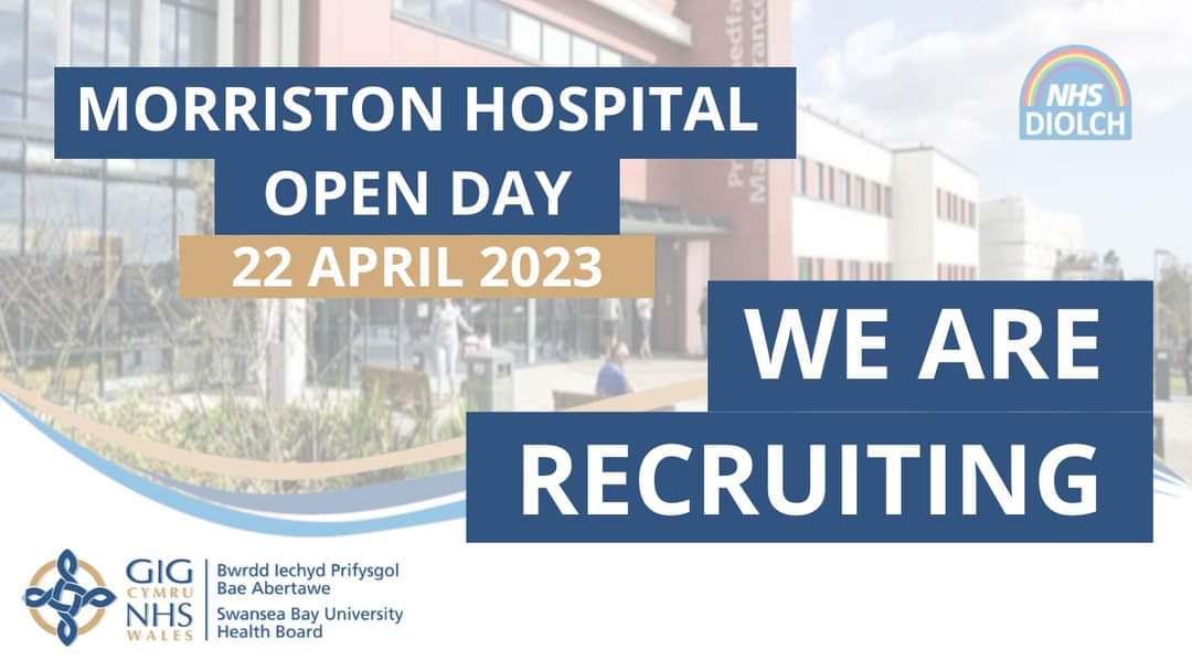 Morriston hospital recruitment event today 10-4pm come and meet team surgery @SwanseaBayjobs @ClareTreg  #nurses #nurserecruitment