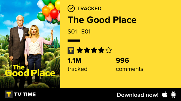lucvm22's tweet image. I've just watched episode S01 | E01 of The Good Place! #goodplace tvtime.com/r/2MSUU #tvtime