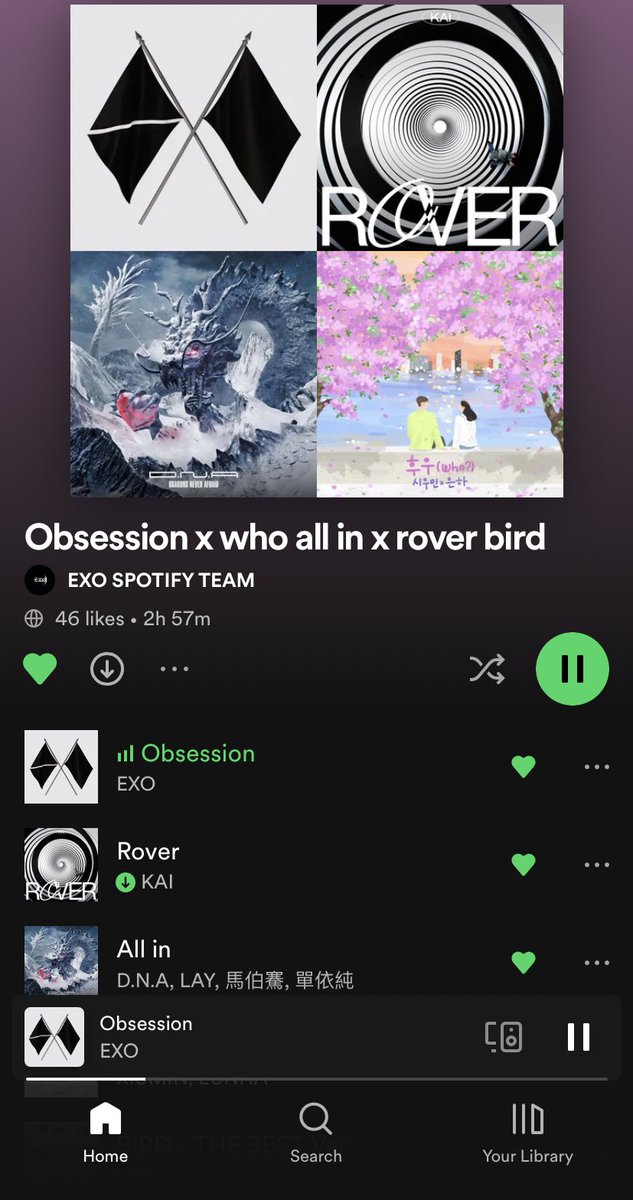 eexo0012's tweet photo. #TeamObsession let keep streaming. Road to 100M🥰 https://t.co/M8Hg2wKDHQ