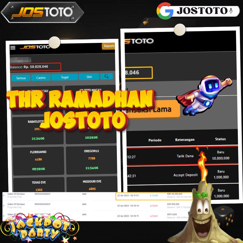 SitusJostoto's tweet photo. JACKPOT Lagi boskuu... 🔥🔥🔥 

( JOSTOTO BAGI THR MODAL 1 JUTA BISA JP SEGITU🔥🔥 )

👉 Selamat kepada member JOSTOTO ID D*r**an Jackpot Slot Pragmatic Gate of Olympus  Sebesar 50.000.000 juta dan wdnya sudah sukses Terkirim ya boskuuu 🥳🥳

info prediksi Jitu Akurat dan game Gacor ?
👉https://t.co/UZMWTCOIwi

#Jostoto #Jackpot #JackpotSgp #situsjudionline  #situsresmi  #Pastibayar #Situsgacor #slotonline #slotgacor #thr #thrramadhan #thrjostoto #jackpotthr #thrslot #berkahslot #slotterbaru #berkahramadhan #slotgacorhariini #pgsoft #pragmaticplay #situstogelhadiahterbesar #pastijp #Livegame #SitusLivegame #jackpotlivegame #livegamebaccarat #baccarathoki #ramadhan #berkahramadhan #bulansuciramdhan #jackpotramadhan #jpslotramadhan #gateolympus #jpgateolympus