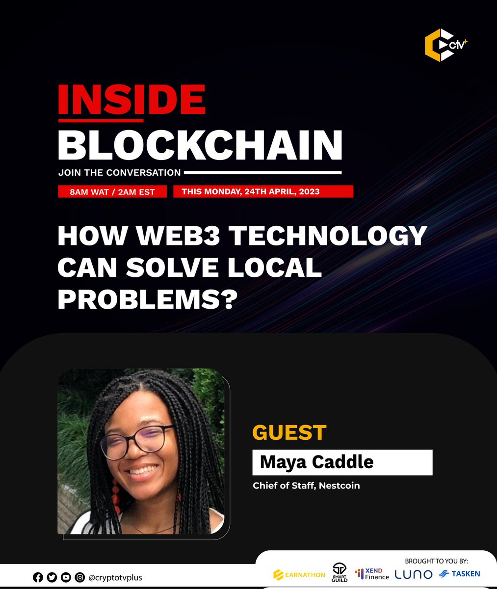 Cryptotvplus's tweet photo. 🔴 INSIDE BLOCKCHAIN
Discover how #web3 technologies are revolutionizing our way of life and how they provide innovative #trustless solutions to everyday problems faced by local communities in Africa.
#Blockchain #web3forlocal #Web3ForTheWin #EidMubarak #문빈_가수해줘서_고마워 https://t.co/xiQR4uhBDa