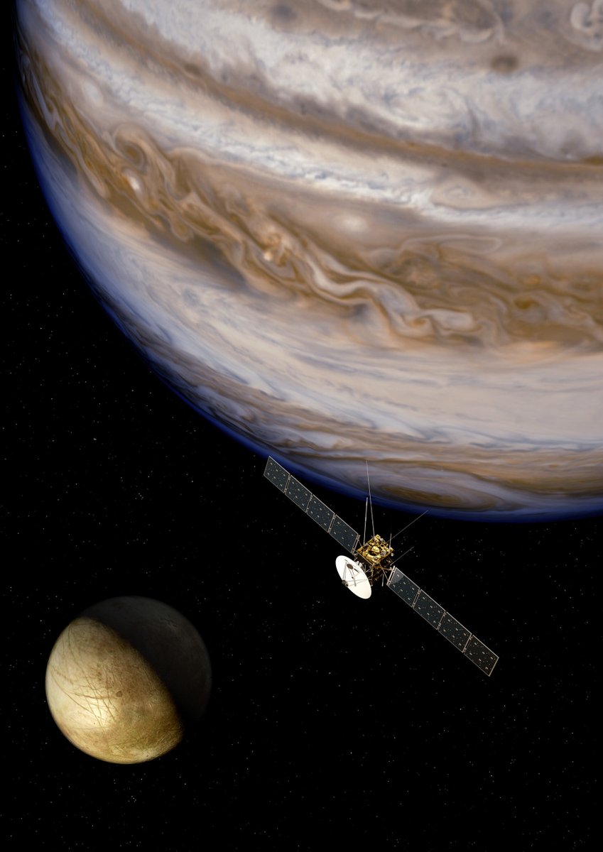 Pincertidumbre's tweet photo. La sonda espacial #ESAJuice va a explorar las grandes lunas heladas de #Júpiter: Calisto, Europa y Ganímedes.
Se quiere confirmar si hay océanos bajo su superficie y hay ambientes potencialmente habitables.
Lo cuenta #OlgaPrieto del @C_Astrobiologia
📻https://t.co/0esXC0ZvkT https://t.co/7oTsMVJfnV