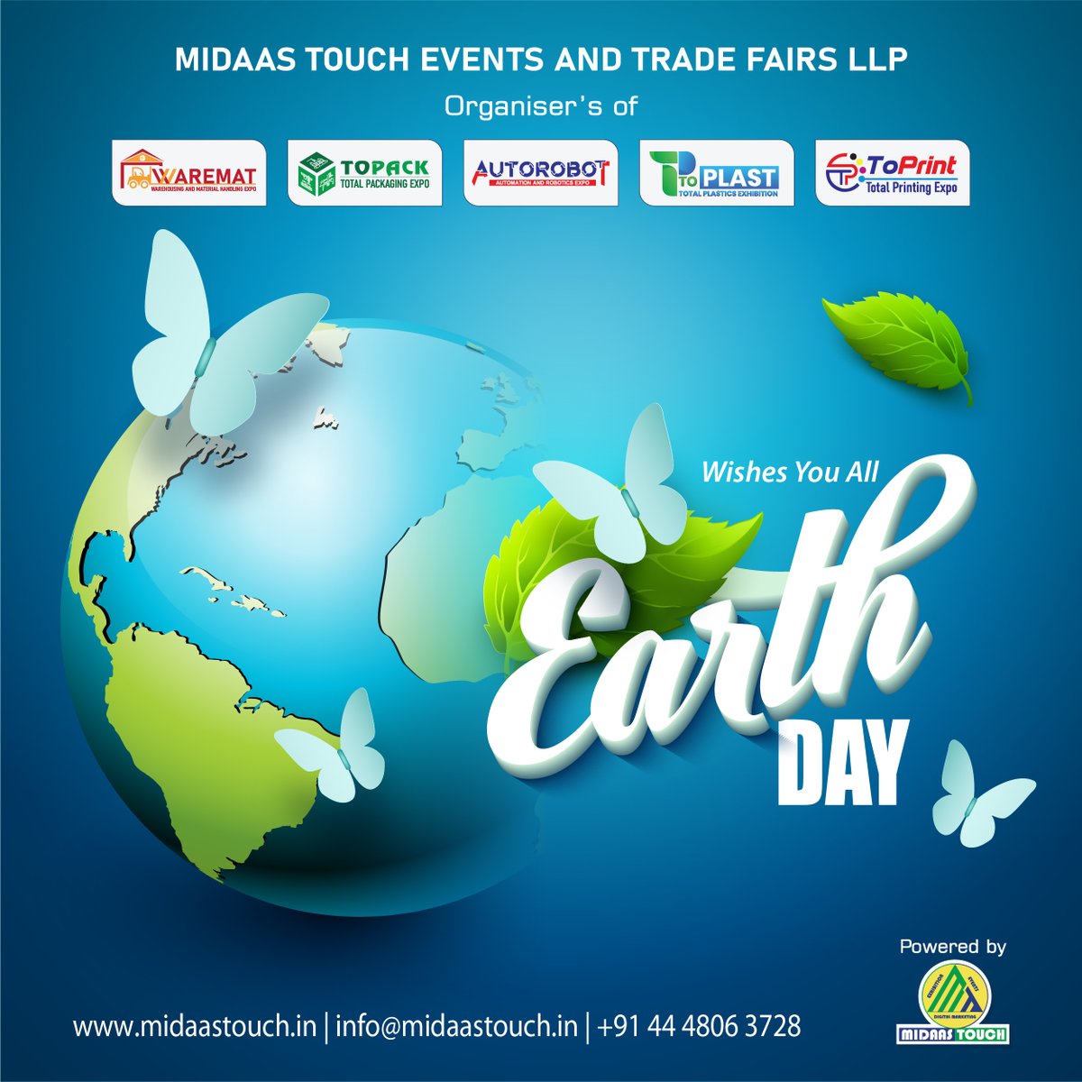TopackExpo's tweet photo. Wishes You All "EARTH DAY"
.
MIDAAS TOUCH EVNETS AND TRADE FAIRS LLP
Organizers' of
#WAREMAT #TOPACK #AUTOROBOT #TOPLAST #TOPRINT
August 04, 05 & 06, 2023
#CODISSIA Trade Fair Complex, Coimbatore
https://t.co/3eOjOBEfaL
.
#worldearthday2023 #WorldEarthDay #EarthDay #earthday2023 https://t.co/LSu1pG4wvg