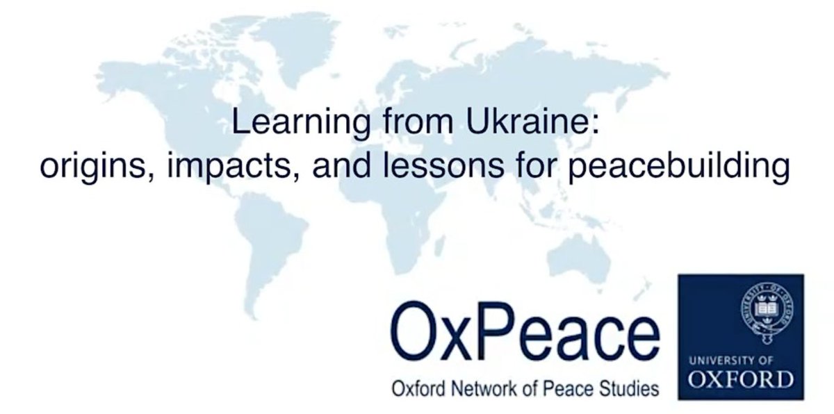 OxPeace is delighted to invite you to its 2023 Conference on ‘Learning from Ukraine: origins, impacts, and lessons for peacebuilding’ The Conference will take place next week Saturday, April 29th, from 09h00 to 17h30 at St John’s College’s auditorium (@StJohnsOx) 1/9