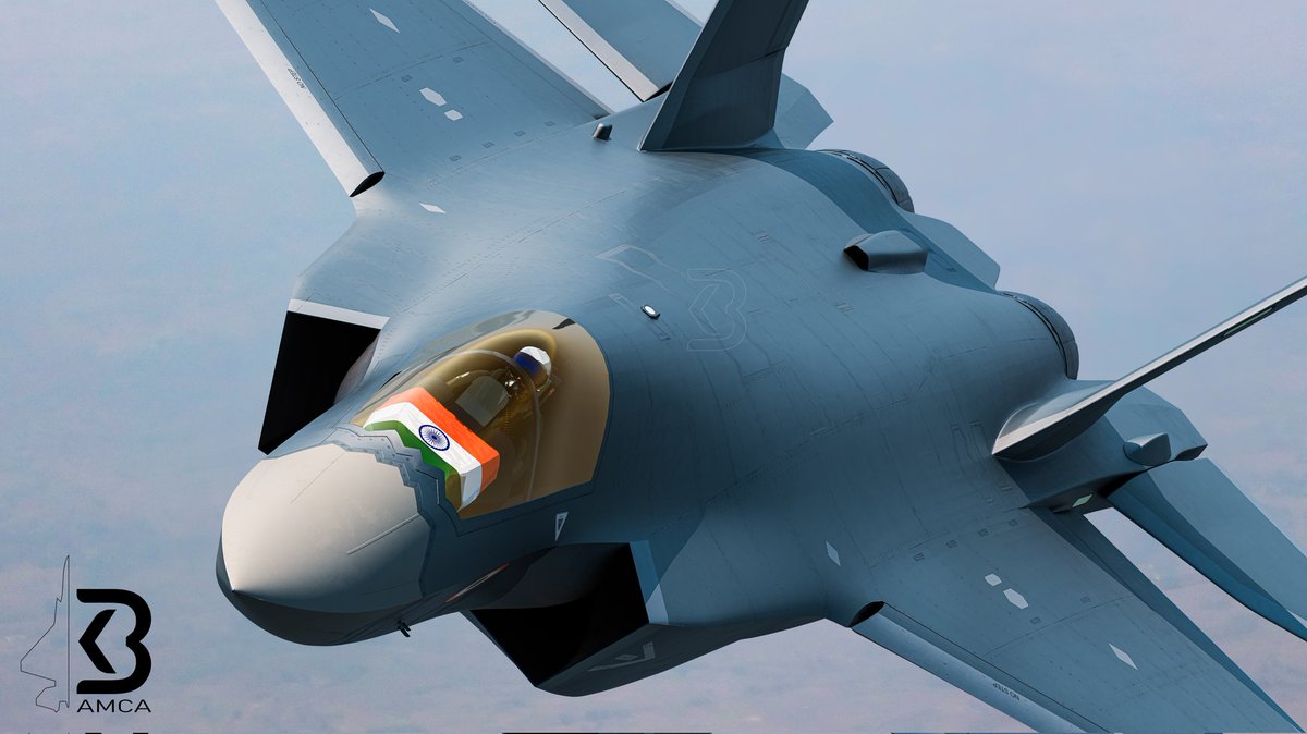 Kuntal__biswas's tweet photo. Presenting the dreams of a billion Indian-AMCA, India's first 5th Gen fighter 🇮🇳

Netra Mk-2 flexing her GaN based primary radar in the 3rd photo. https://t.co/HIImF7Yyoe