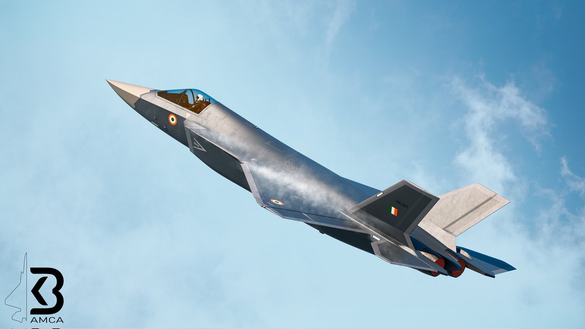 Kuntal__biswas's tweet photo. Presenting the dreams of a billion Indian-AMCA, India's first 5th Gen fighter 🇮🇳

Netra Mk-2 flexing her GaN based primary radar in the 3rd photo. https://t.co/HIImF7Yyoe