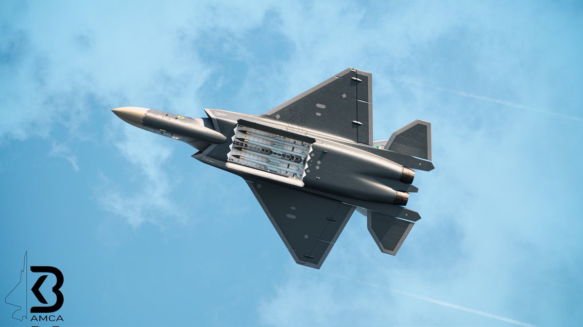 Kuntal__biswas's tweet photo. Presenting the dreams of a billion Indian-AMCA, India's first 5th Gen fighter 🇮🇳

Netra Mk-2 flexing her GaN based primary radar in the 3rd photo. https://t.co/HIImF7Yyoe
