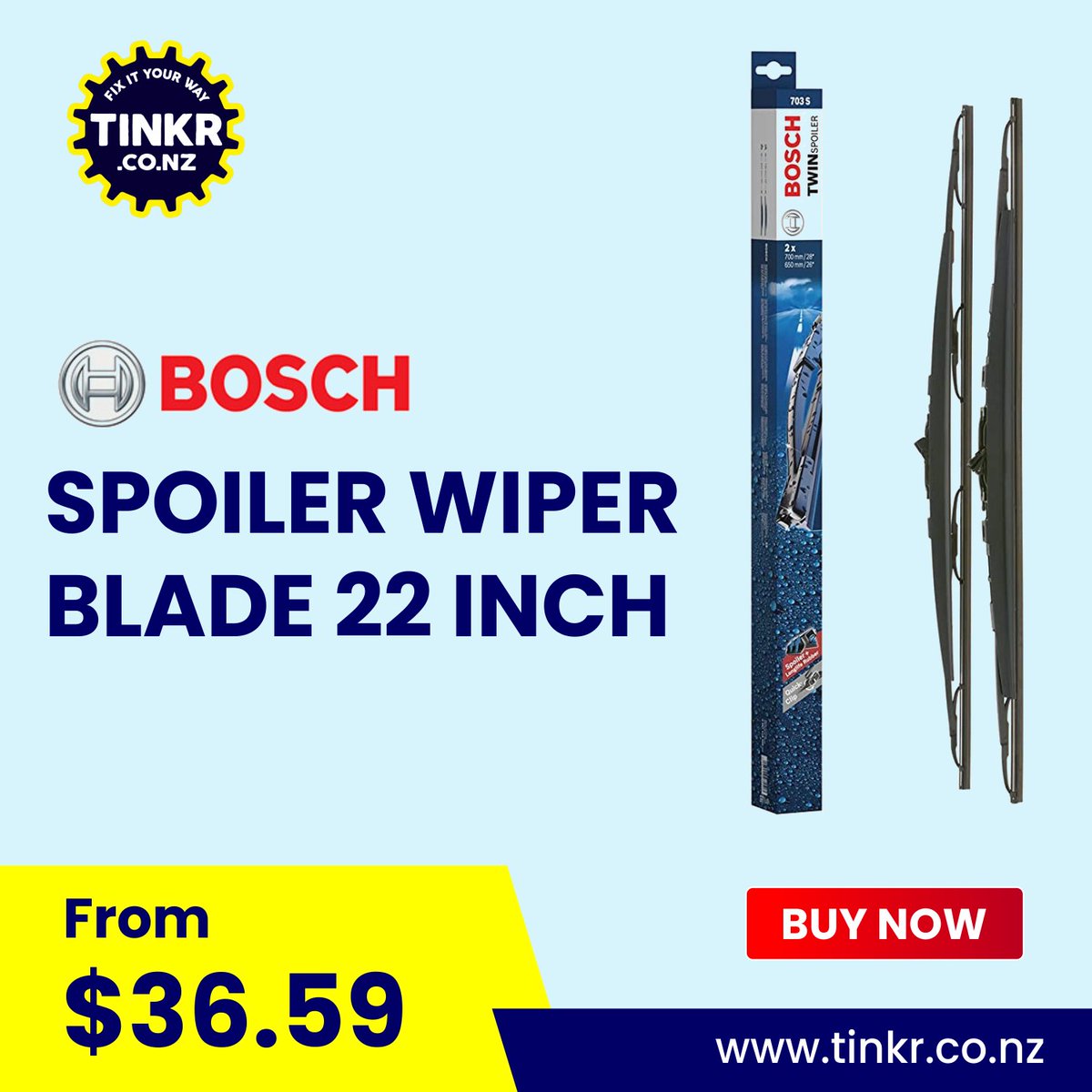 Tinkrtweet's tweet photo. Buy our spoiler wiper blade with size measurement of 22inches at the best prices from our website.
Buy Now - https://t.co/oElEmxFXFr
#wipers #carwipers #sparepart #carparts #caraccessories #cars #carcare #auckland #newzealand https://t.co/2Y5SAc3IgH