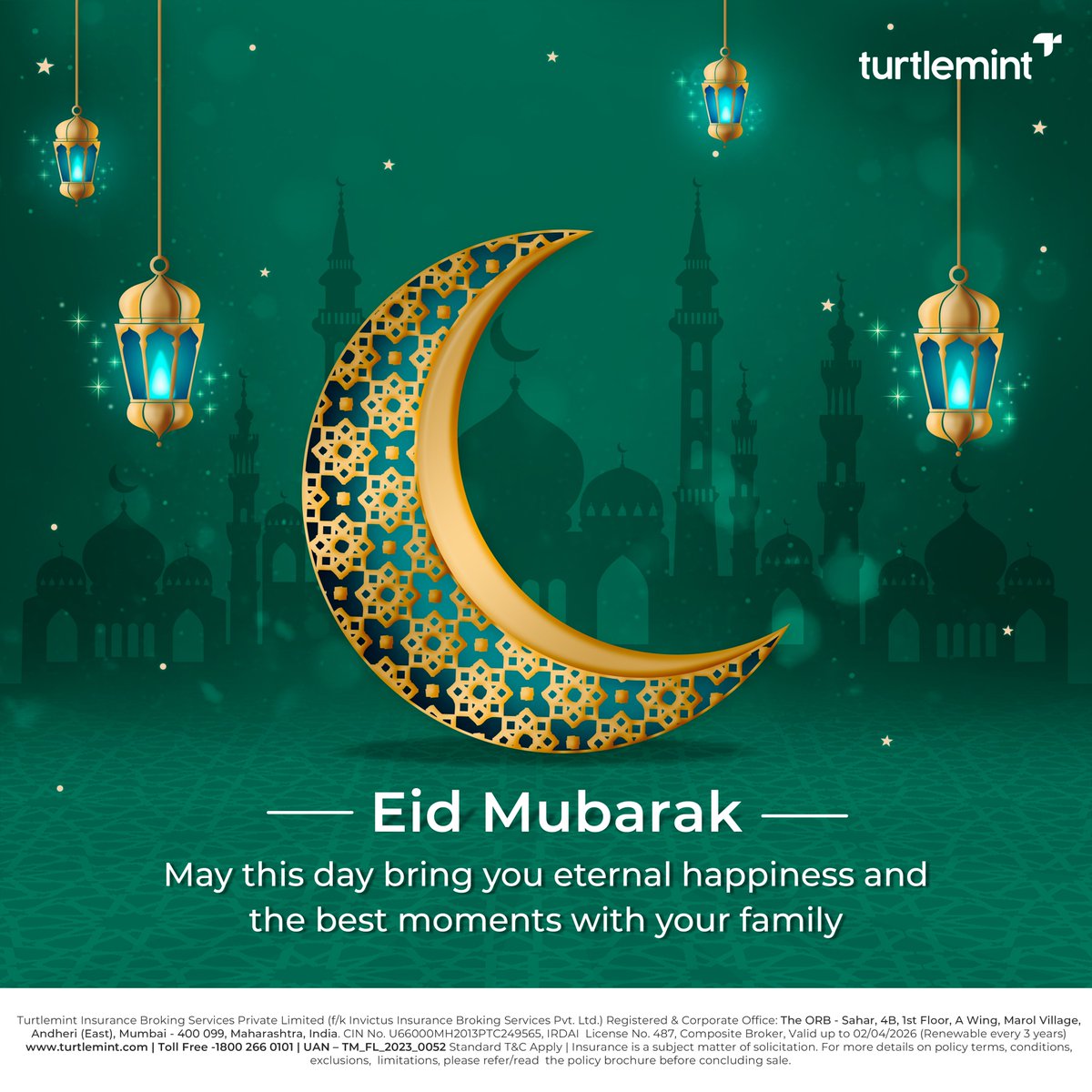 helloturtlemint's tweet photo. Wishing everyone a joyous Eid filled with happiness, good health, and success.
#Turtlemint #eidmubarak #eid #eid2023 #happyEid #Insurance #FutureKaInsurance #festival #topicalday https://t.co/g4jZjBawxZ