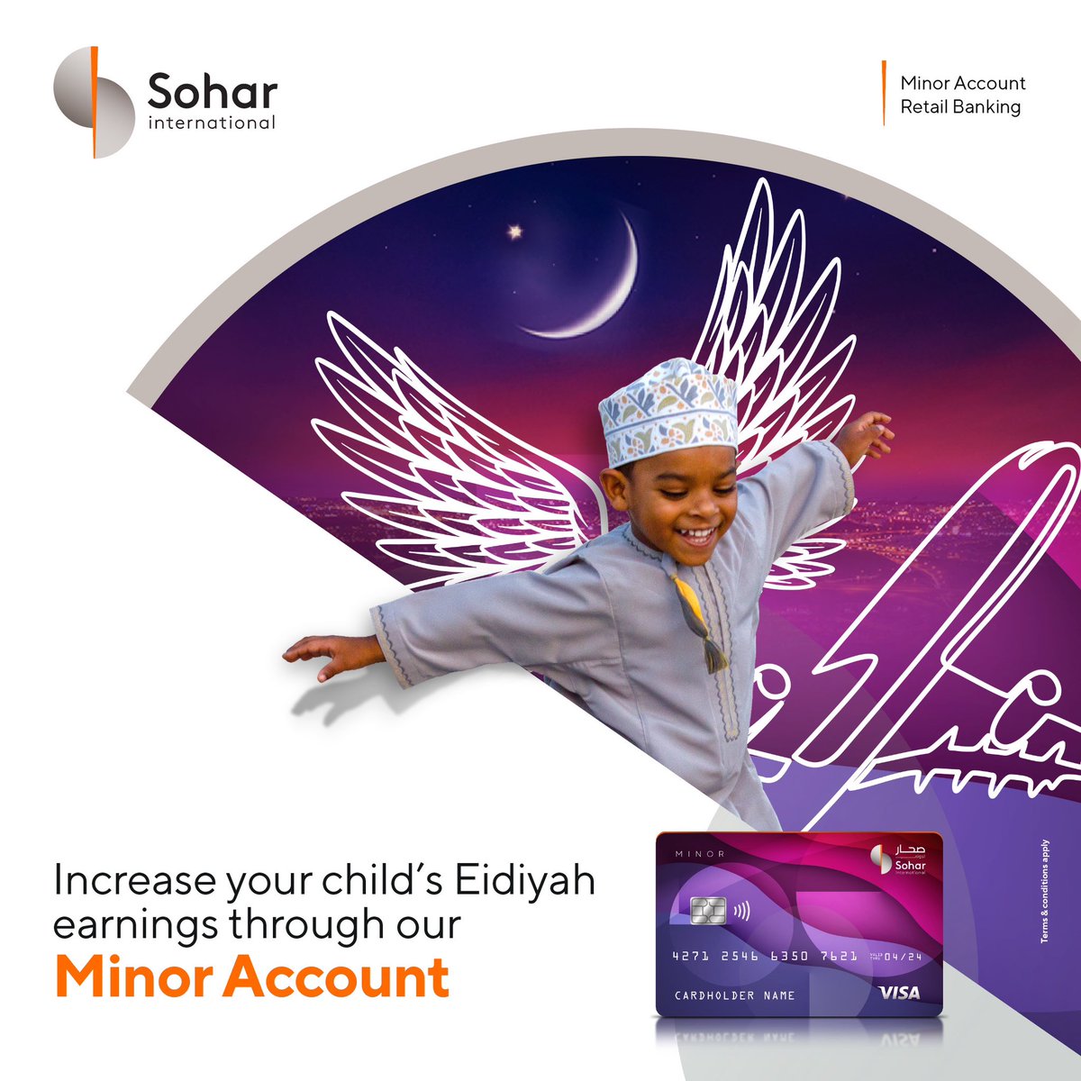 sohar_intl's tweet photo. Open a Minor account for your child encouraging them to save and grow their eidiyah with our competitive interest rates.
Get a call back by filling in the form https://t.co/bx8ecqPpgC
#MinorAccount https://t.co/nSL7DO6ouC