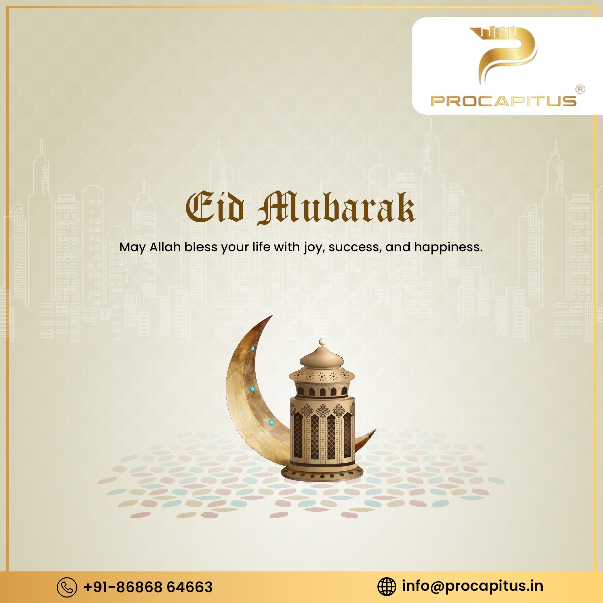 Procapitus23's tweet photo. We sincerely pray that #Allah fills your homes with warmth and peace.
#Procapitus wishes a #Eid Mubarak to you and your #family.
Call Us: +91 86868 64663
Visit Us: https://t.co/yIHYRIsURC
#happyramdan #ramdanmubarak #realestate #realtor #Hyderabad #DreamHome #2BHK #3BHK https://t.co/5RkuXPWY2W