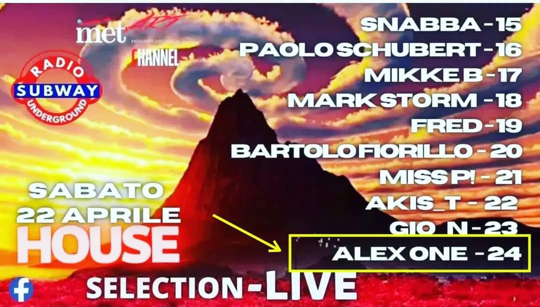 ALEX52835871's tweet photo. ⚠️⚠️ SATURDAY WEEKEND LIVE⚠️⚠️
➡️ Start ➡️ 00.00 (ITA) / 12 am ⬅️⬅️
➡️ https://t.co/fDoqpvfktd 🎶🎵🎶🎵🎧 @radio_subway_underground
&amp; @dj_alexone_official__alexrizzo
🎧🎧🎧🎧🎧🎧🎧🎧🎧🎧🎧🎧🎧🎧
#mood #selection #mytracklist #radio #italia #topselection #house #clubbing #beatport https://t.co/2ppr84KzdM