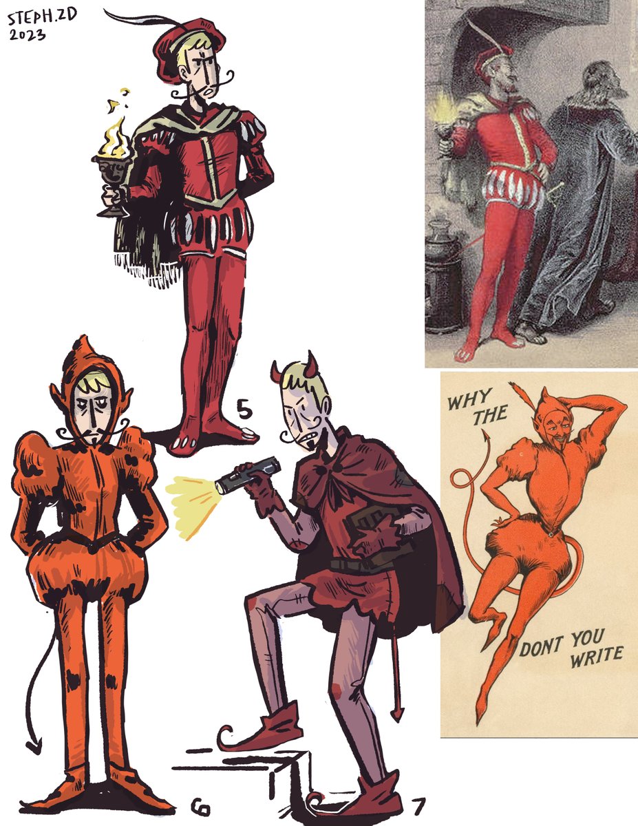 steph_zd's tweet photo. started off reading an article about devil tights, finished with an army of johannes cabals à la "Exeunt Demon King" https://t.co/hSbVAY7QoQ